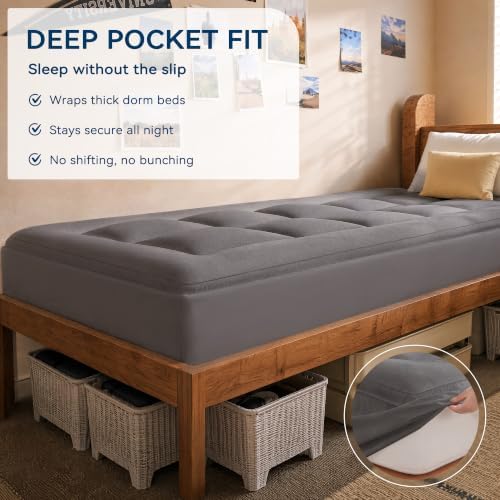 BDEUS Dual Layer 5 Inch Memory Foam Mattress Topper Twin XL Size - Image 5