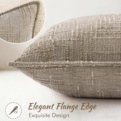 decorUhome Chenille Decorative Throw Pillow Covers 24x24 Set of 2 - Image 3