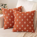 MIULEE Set of 2 Decorative Throw Pillow Covers Rhombic Jacquard Pillowcase Fall by MIULEE