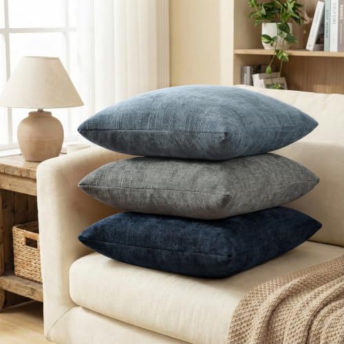 decorUhome Chenille Throw Pillow Covers 26x26 Set of 2 - Image 7