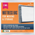 Twin Mattress Bag for Moving, Storage & Disposal, 2 Mil Thick by UTOPIAHOME