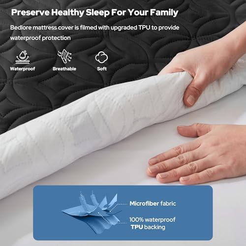 BEDLORE Waterproof Mattress Protector, RV Queen Size Mattress Pad Noiseless - Image 2