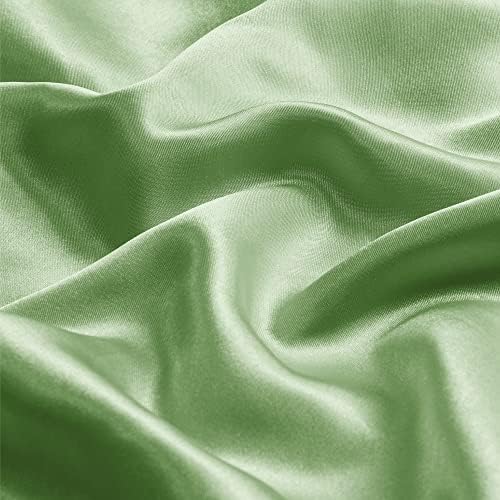 BEDELITE Satin Body Pillow Cover, 20x54 Inch, Sage Green - Image 4