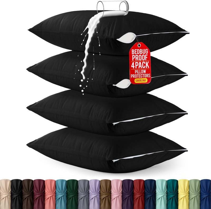 Set of 4 Pillow Protectors by UTOPIABEDDING