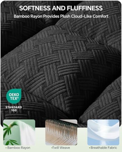 3 Inch Full Mattress Topper Viscose Thick Pillow Top Mattress Pad - Image 2