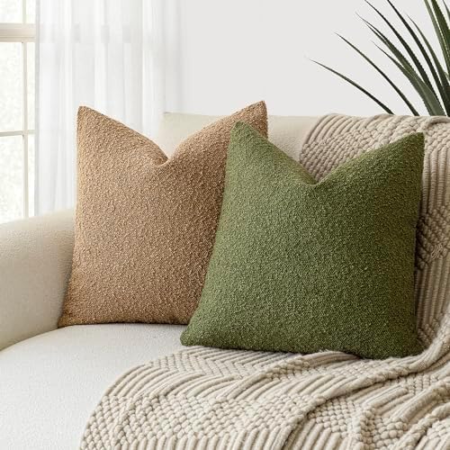 Foindtower Decorative Textured Boucle Throw Pillow Covers 22x22 Inch - Image 4