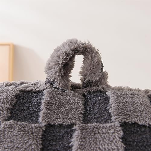 Aimuan Reading Pillow Checkered Bed Rest Wedge Backrest Checkerboard Pillow - Image 6