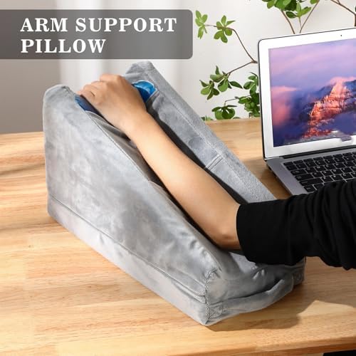 Buryeah Gray Arm Elevation Pillow 2 Pocket, Plush Material - Image 6