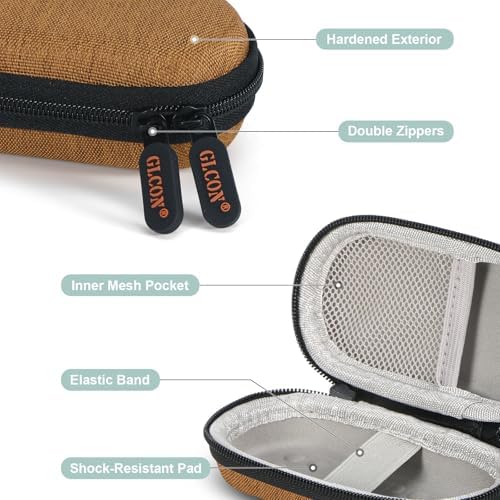 Mini Oval Earbud Case, Hard Shell Carrying Pouch Bag - Image 3