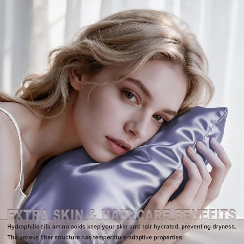 LYSHIN Silk Pillow Cases 2 Pack King Size - Image 3