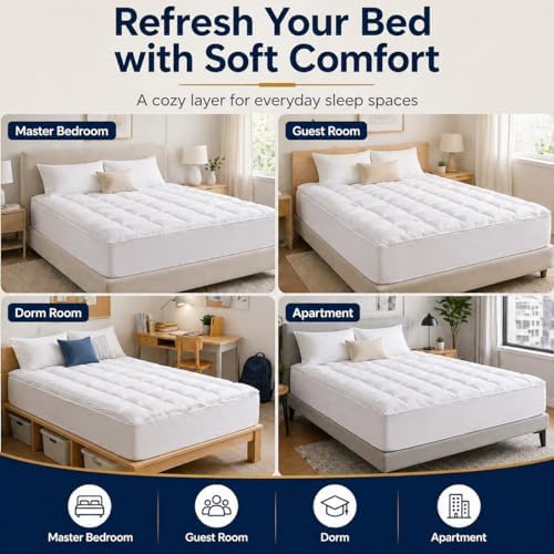 West Month Mattress Topper 1000gsm Premium Quilted, Mattress Cover - Image 6