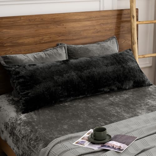PHF Truly Velvet Zippered Body Pillowcase, No Insert, 1 Pack Ultra Soft by PHF