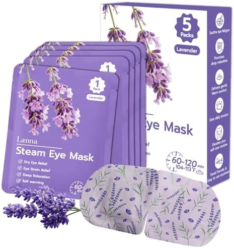 LANNA Heated Steam Eye Mask, Disposable 120 Minutes, Lavender Scent - Image 2