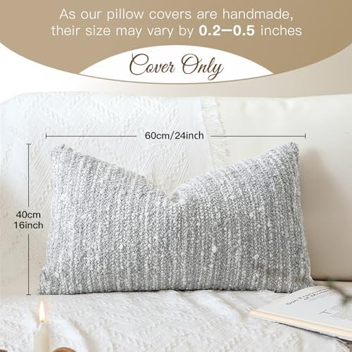 Artscope Lumbar Throw Pillow Cover 16x24 Super Thick Body Pillow Cover - Image 5