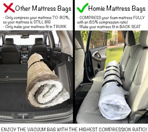 Mattress Vacuum Bag for Moving, Vacuum Seal Mattress Bag for Memory Foam or - Image 3