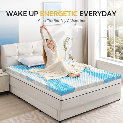 SINWEEK 2 Inch Egg Crate Memory Foam Mattress Topper King Size, Soft Mattress - Image 6