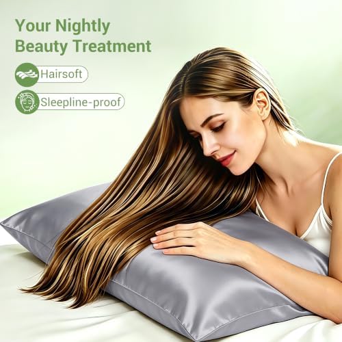 SheRest 100% Lyocell Tencel Pillow Cases Cooling Silk-Like Soft Satin Standard - Image 2