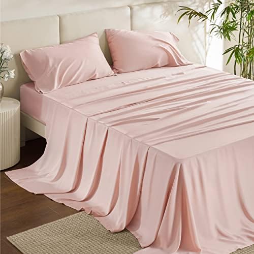 Bedsure PureWoven 100% Rayon Derived from Bamboo, King Size Sheets Set by BEDSURE