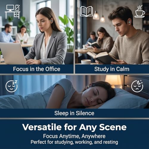Ear Plugs for Sleeping Noise Cancelling, 50dB Reusable Silicone Earplugs for - Image 5