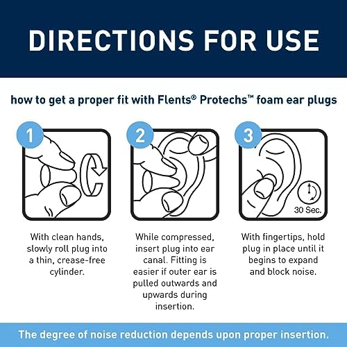 Flents Protechs Quiet Time Foam Ear Plugs, NRR 32, 10 Pair - Image 4
