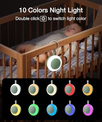 Portable Sound Machine, LEICEX White Noise Machine, 33 Soothing Sound 10 Colors - Image 2