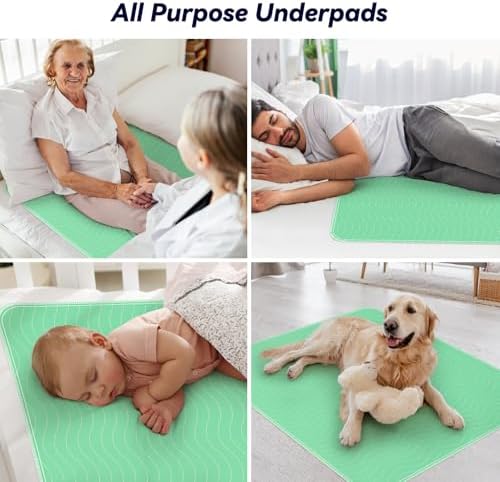 Fygrip 6 Pack 36” x 36” Extra Heavy Absorbency Washable Underpads Bed Pads - Image 7