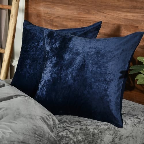 PHF Truly Velvet Euro Shams 26" x 26", No Insert, 2 Pack by PHF