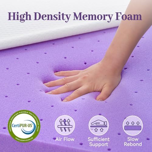 SINWEEK 2 Inch Gel Memory Foam Mattress Topper Twin XL Size/Twin Extra Long - Image 5