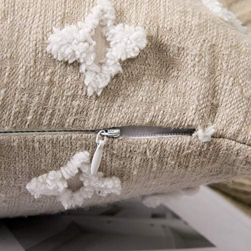 MIULEE Set of 2 Decorative Throw Pillow Covers Rhombic Jacquard Pillowcase Eruo - Image 2