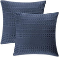 PHF Cotton Waffle Weave Euro Sham Covers 26" x 26", No Insert by PHF