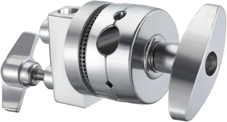 Aluminum Alloy Multi Functional Heavy Duty 2.5 inch Grip Head Swivel Head Clamp Holder Bracket Adapter with 1/2",1/4",3/8", 5/8" Mount for Light Stand, Extension Boom Arm,Photographic Equipment