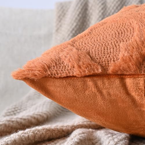 Set of 2 Soft Moroccan Throw Pillow Covers 24x24 Inch Plush Boho Decorative - Image 4