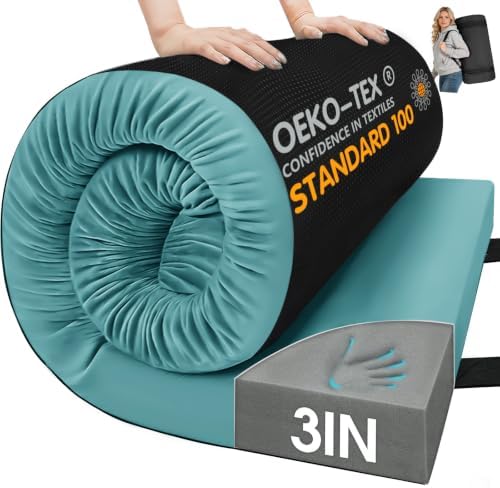 CYMULA Memory Foam Camping Mattress Pad, Sleeping Pad by CYMULA