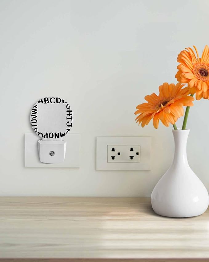 Night Lights Auto Sensor Alphabet Night Light White Modern Minimalist Letter - Image 4