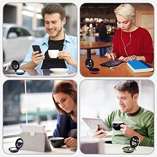 SUNGUY [5-Pack Earphone Carry Case, Small Round Pocket Earbud Travel Carrying - Image 3