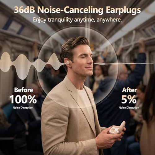 Ear Plugs for Sleeping, 36dB Noise Canceling, Concerts Ear Plugs for Noise - Image 3