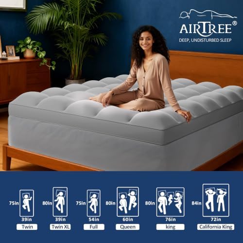 California King Dual Layer 4 Inch Memory Foam Mattress Topper, 2 Inch Cooling - Image 2