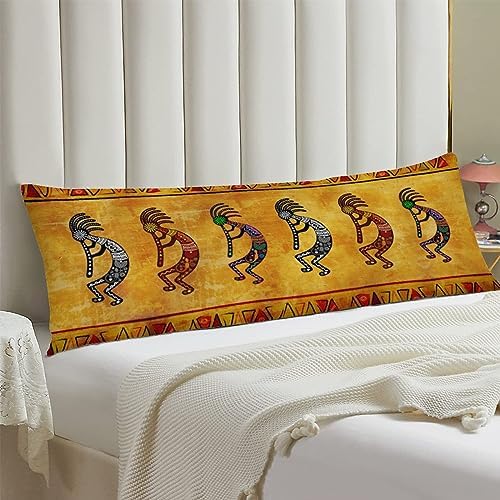 Rustic Southwestern Body Pillow Cover Southwest Native American Kokopelli - Image 2