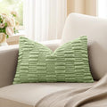 Kevin Textile Spring 12x20 Inch Lumbar Pillow Cover 1 Pack Soft Plush Stripe by KevinTextile
