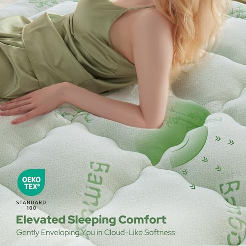 BEDLORE Twin Mattress Topper Viscose Bamboo, Thick Pillow Top Mattress Pad - Image 2