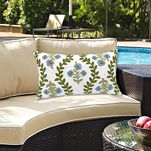 Alysheer Floral Embroidered Decorative Throw Pillow Cover 12"x 20" - Image 3