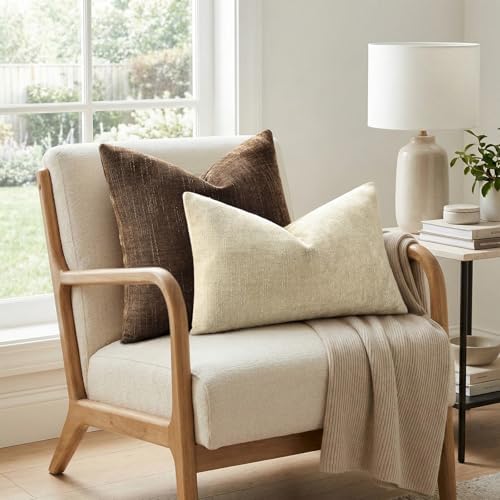 decorUhome Chenille Decorative Throw Pillow Covers 26x26 Set of 2 - Image 4