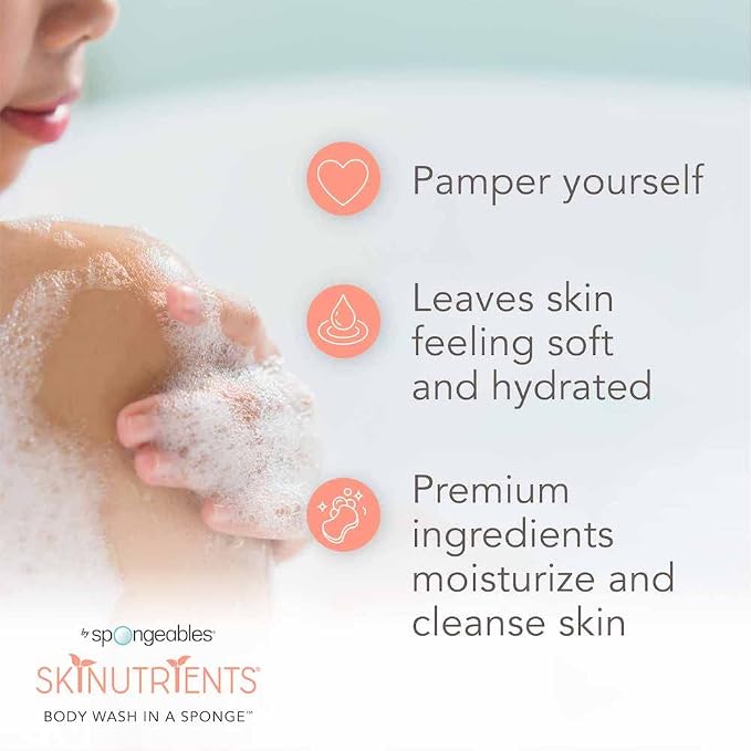 Spongeables Body Wash in a 20+ Wash Sponge, Sweet Grapefruit - Image 7