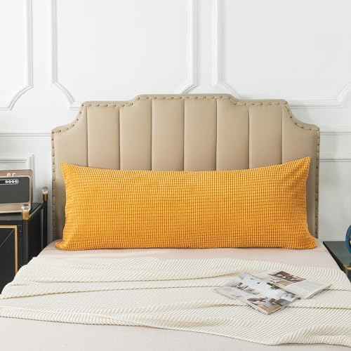 Pack of 1 Corduroy Soft Soild Body Pillow Covers Set Sofa Bedroom by KAIANG