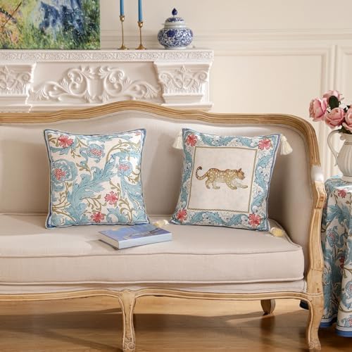 patdrea Designer French Vintage Linen Throw Pillow Cover - Image 4