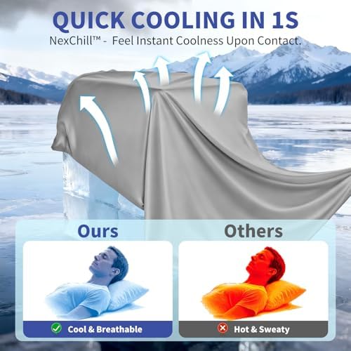 NexChill Cooling Pillow Cases for Hot Sleepers, Cold Pillow Covers Standard to - Image 2