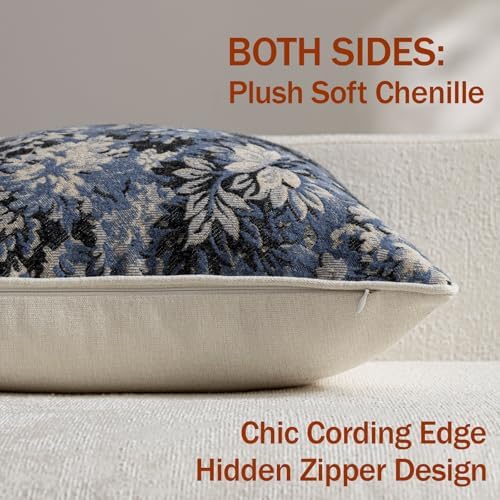 DEZENE Pack of 1 Vintage Floral Lumbar Pillow Covers 14x36 Boho Farmhouse - Image 3