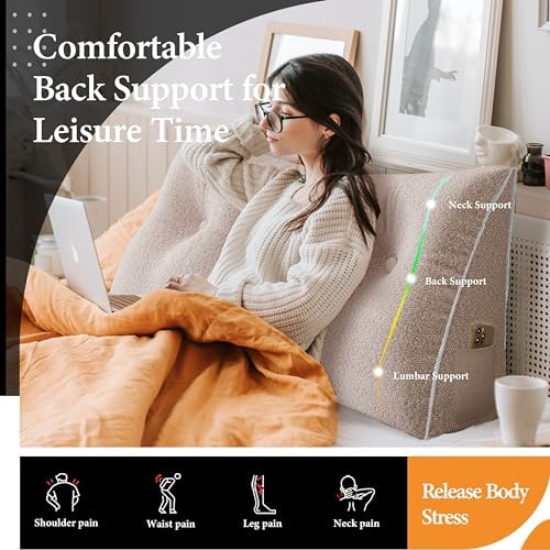 11 lbs Thickened Wedge Pillow Headboard Body Positioner Bed Wedge Pillow - Image 2