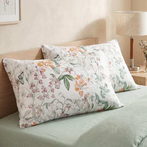 Bedorm Queen Size Pillow Cases Set 100% Cotton Pillow Covers 2 Pieces Yellow - Image 4