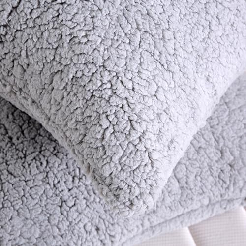 REAFORT Sherpa Pillowcases Set of 2, Zipper Closure - Image 7